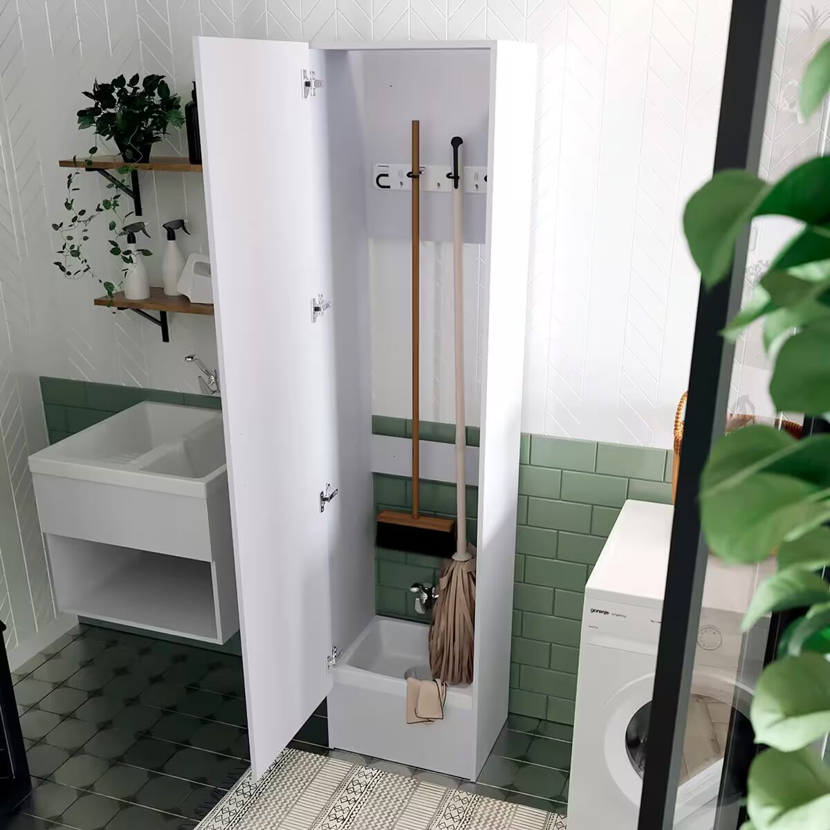 Kit-Mueble-Auxiliar-Lavatrapero-Pro-46x36-Blanco-Amb-Iso-PA Kit-Mueble-Auxiliar-Lavatrapero-Pro-46x36-Blanco-Amb-Iso-PA