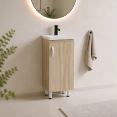 COMBO LAVAMANOS ECO + MUEBLE BÁSICO PISO 40X30cm soder zoom