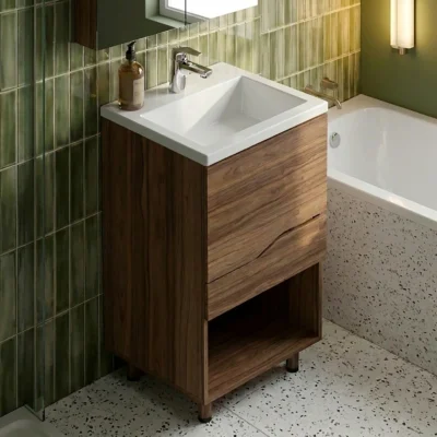 COMBO LAVAMANOS OSLO + MUEBLE VALDEZ PISO 48x43CM