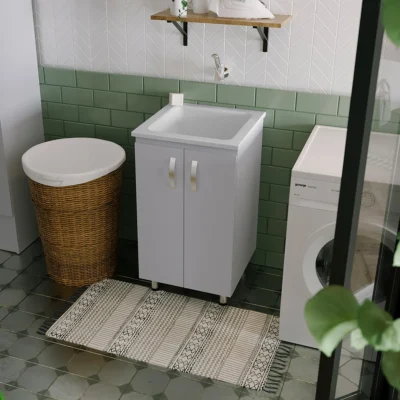COMBO LAVADERO AQUA + MUEBLE RH PISO 50X50CM