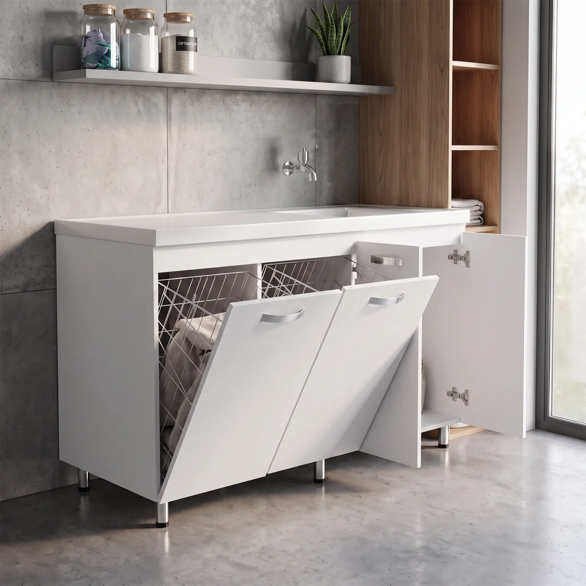 COMBO LAVADERO PRO DERECHO + MUEBLE PISO 140X60CM Amb (1) COMBO LAVADERO PRO DERECHO + MUEBLE PISO 140X60CM Amb (1)