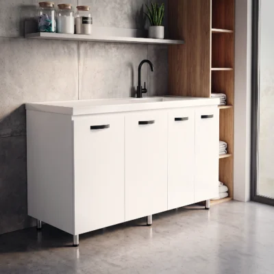 COMBO LAVADERO PRO DERECHO + MUEBLE PISO 140X60CM