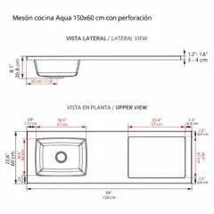 Mesón para cocina aqua planos