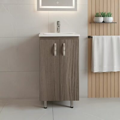 combo lavamanos rio + mueble básico piso 48x43cm