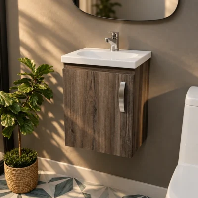 COMBO LAVAMANOS ECO + MUEBLE BÁSICO ELEVADO CON MANIJAS 40X30CM