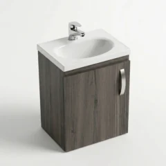 COMBO LAVAMANOS ECO + MUEBLE BÁSICO ELEVADO CON MANIJAS 40X30CM Mitte blanco FB