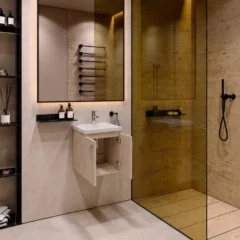 COMBO LAVAMANOS SIENA + MUEBLE BÁSICO ELEVADO 48X43cm + GRIFERÍA open iso soder