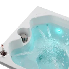 HIDROMASAJE SANTORINI BASIC DE EMPOTRAR 180X180CM Amb blanco Hidroturbo
