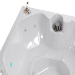 HIDROMASAJE SANTORINI BASIC DE EMPOTRAR 180X180CM FB iso blanco detalle