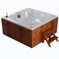 HIDROMASAJE SANTORINI BASIC SPA PORTÁTIL 180X180CM blanco FB