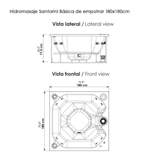 Hidromasaje Santorini Basica De Empotrar