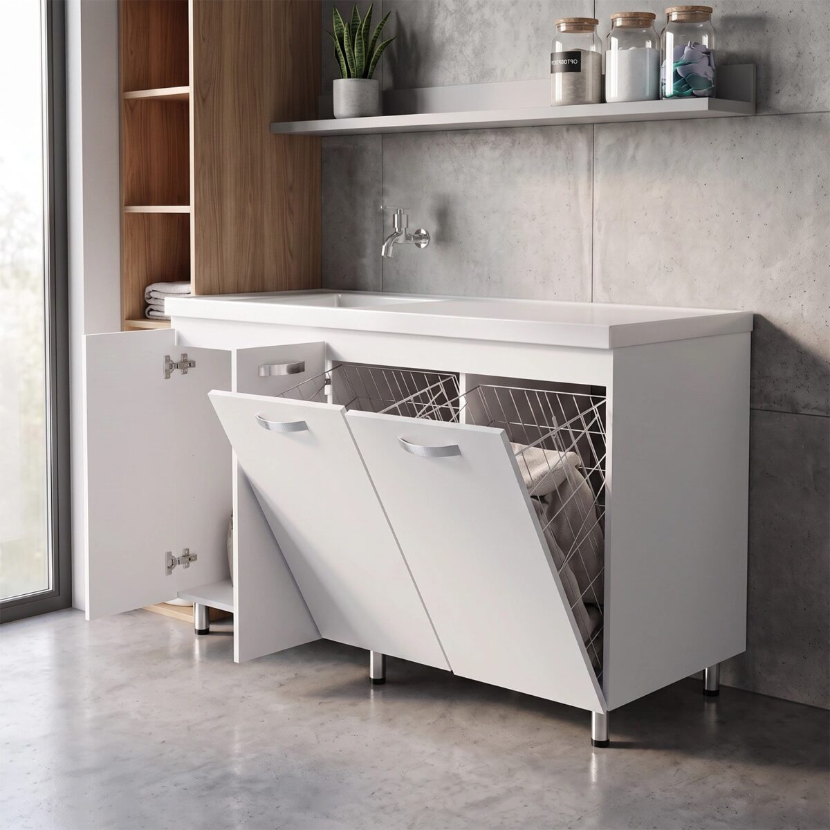 COMBO LAVADERO PRO DERECHO + MUEBLE PISO 140X60CM Amb (1) COMBO LAVADERO PRO DERECHO + MUEBLE PISO 140X60CM Amb (1)