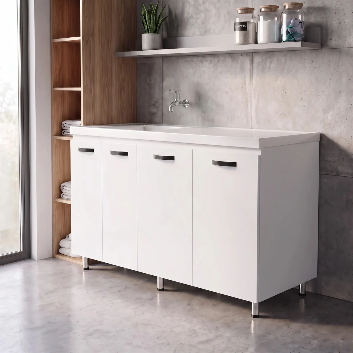 COMBO LAVADERO PRO DERECHO + MUEBLE PISO 140X60CM Amb (2) COMBO LAVADERO PRO DERECHO + MUEBLE PISO 140X60CM Amb (2)