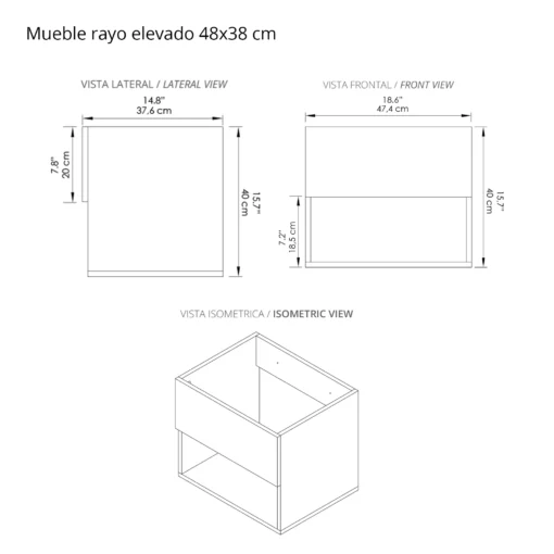 planos mueble rayo 48x38
