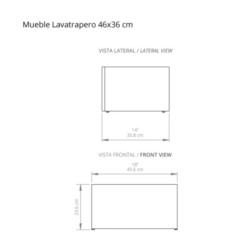 planos mueble lavatrapero 46x36