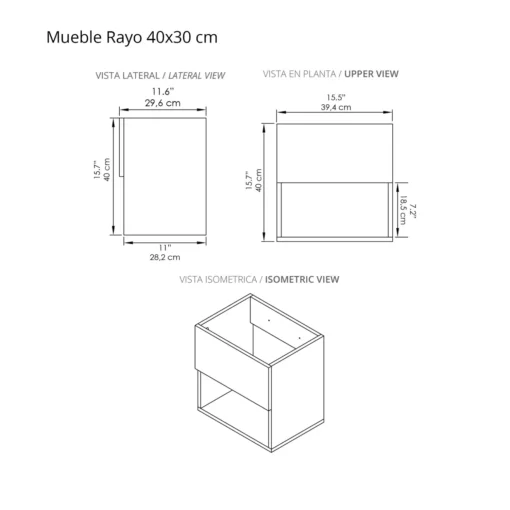 planos mueble rayo 40x30