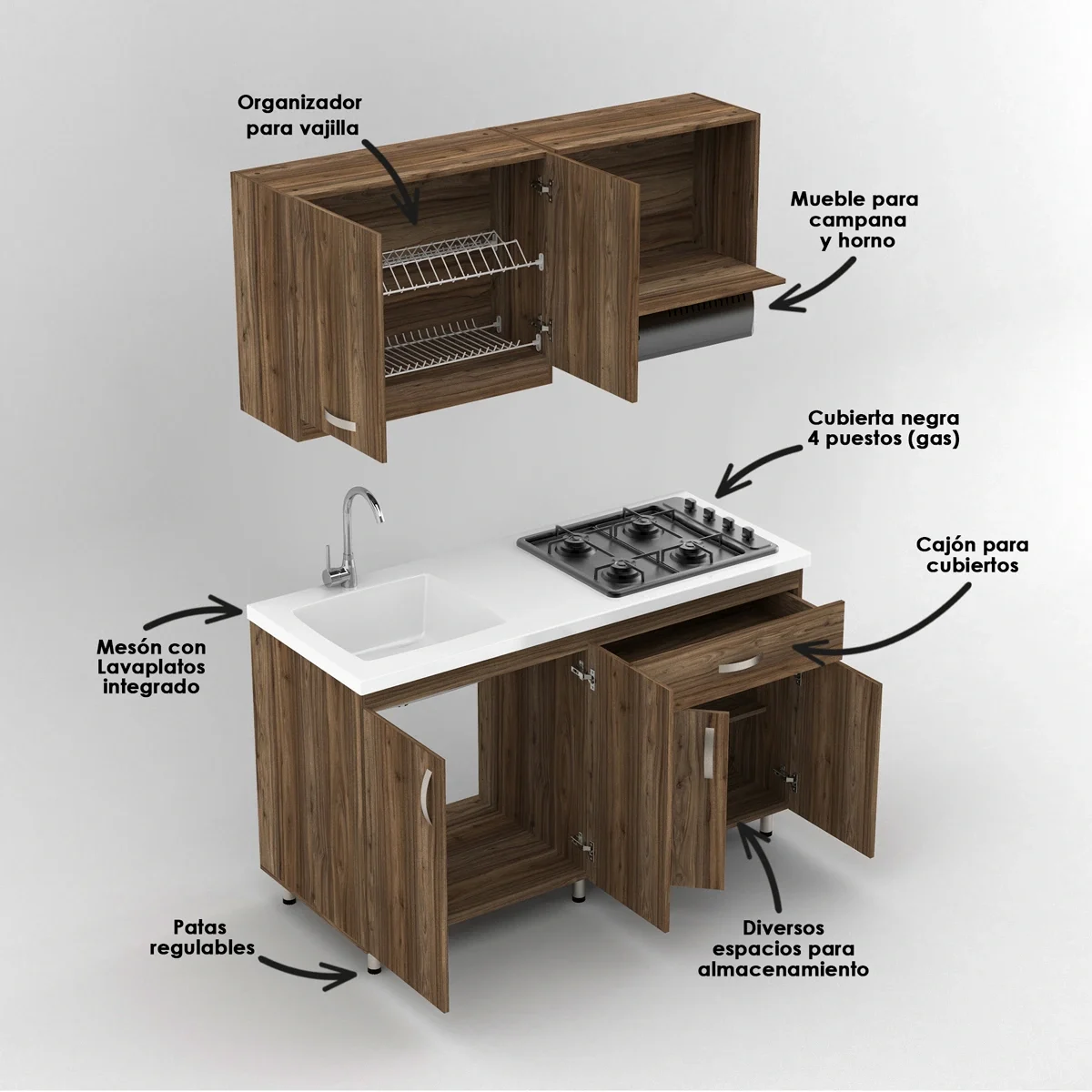 Cocina integral moderna