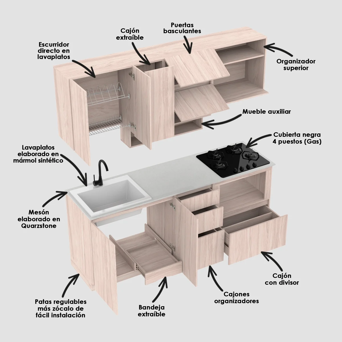 Cocina integral moderna