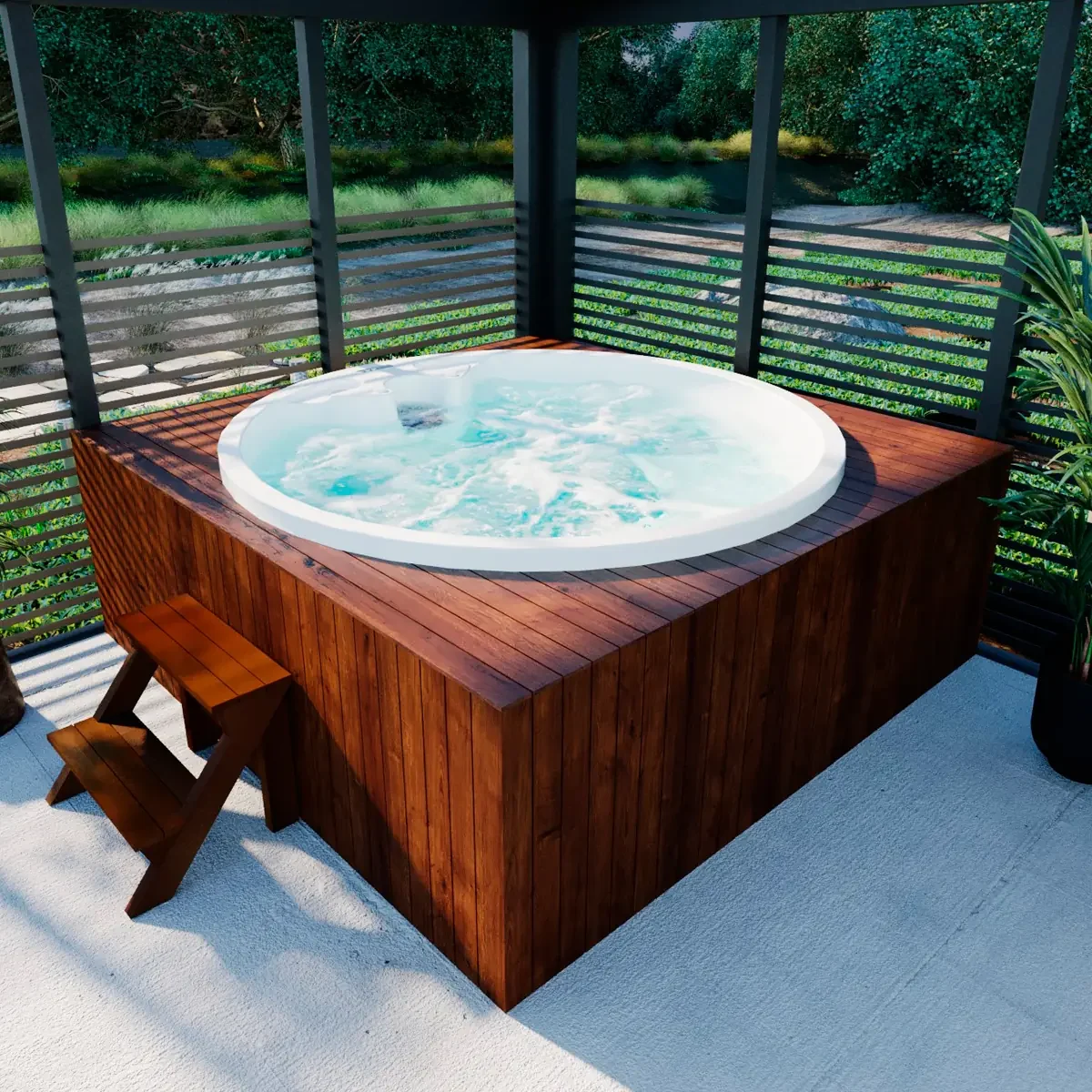 Hidromasaje jacuzzi para exteriores