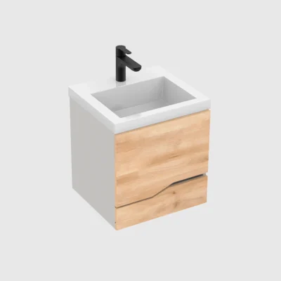 COMBO LAVAMANOS OSLO + MUEBLE VALDEZ 48X43CM CINZA/TRIBECA
