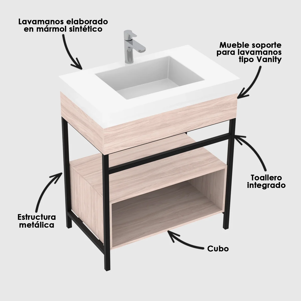 Combo lavamanos con mueble
