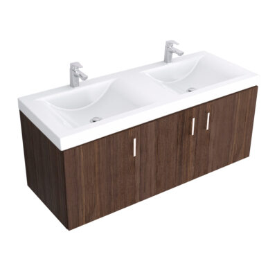 LAVAMANOS SIENA + MUEBLE BÁSICO ELEVADO 124X48cm TABACO CHIC LM