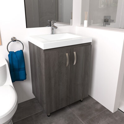 LAVAMANOS OSLO + MUEBLE BÁSICO PISO CARBONO | 63X48cm