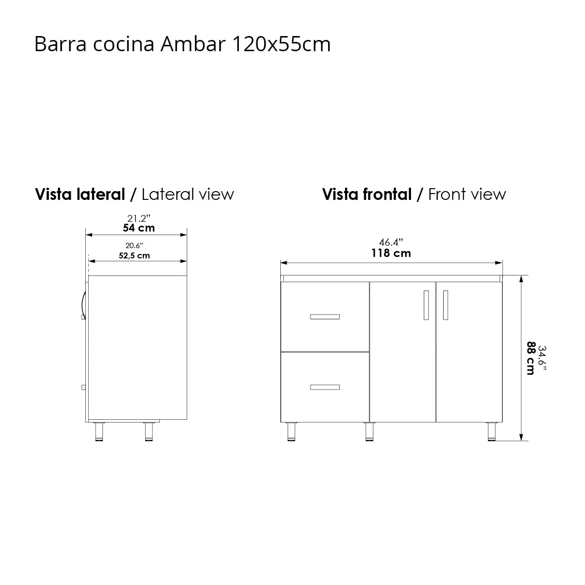 mueble barra para cocina