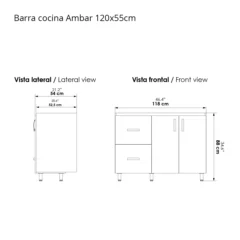 mueble barra para cocina