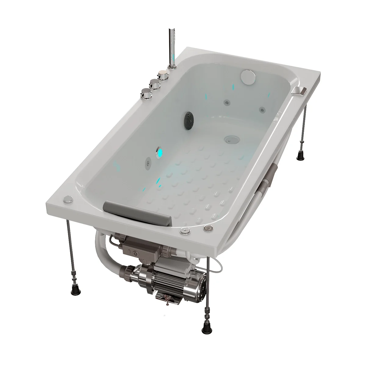 Hidromasaje-Americana-152x72-iso-estructura-FB- Jacuzzi para 1 persona