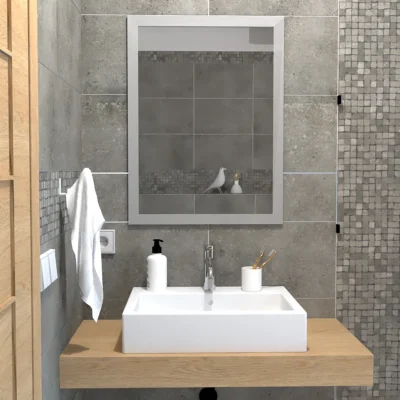 ESPEJO RECTANGULAR BORDE MATIZADO CATANIA 60X80CM