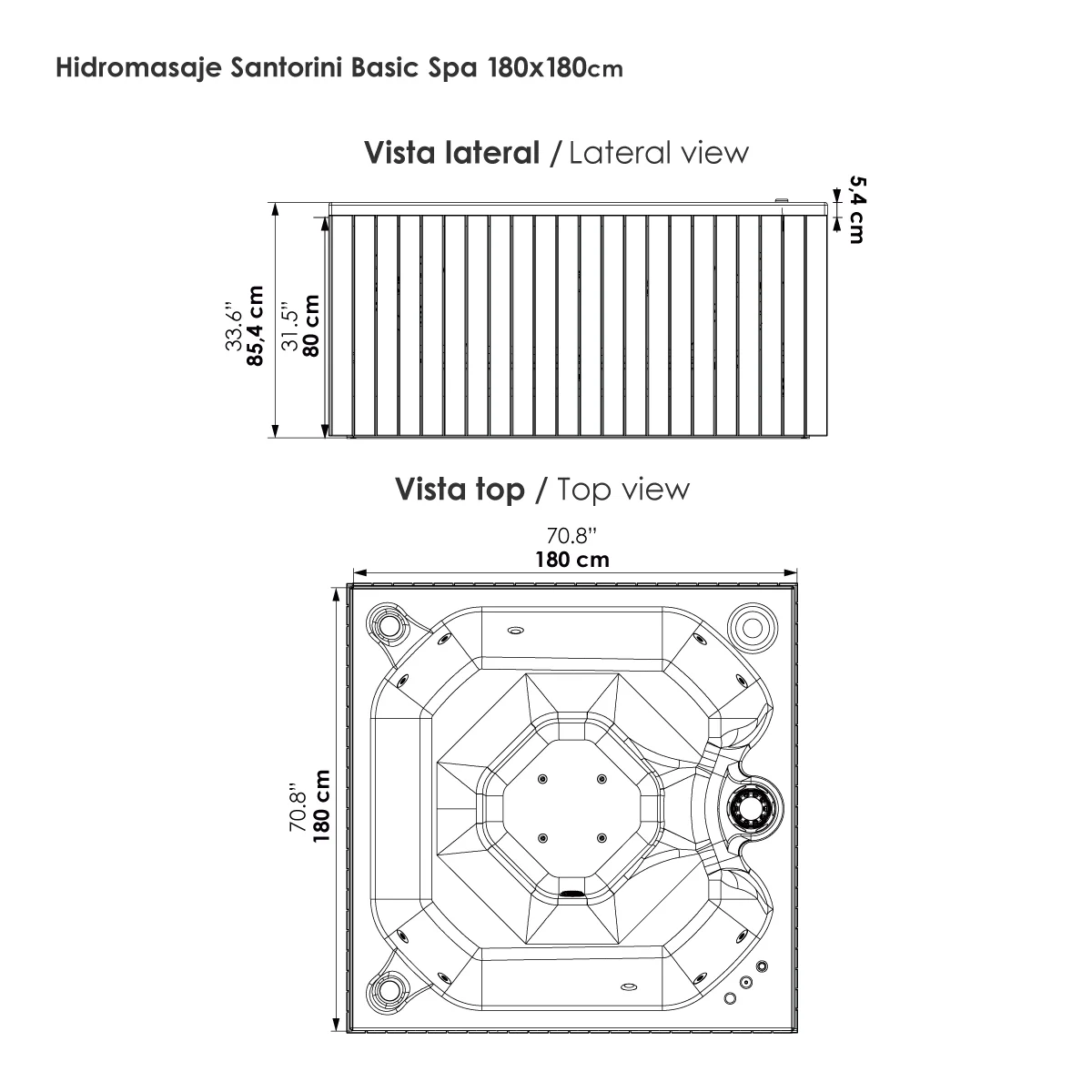 Hidromasaje-Santorini-Basic-Spa-180x180cm-Planos