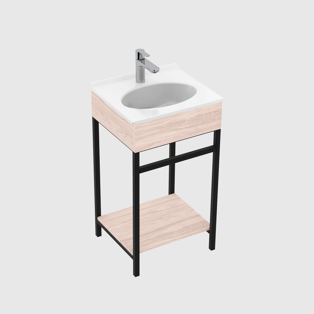 LVM-QUADRATTO-BLANCO-MBL-Godai-piso-entrepaño-48x43-SODER