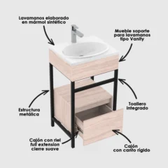 Combo lavamanos con mueble