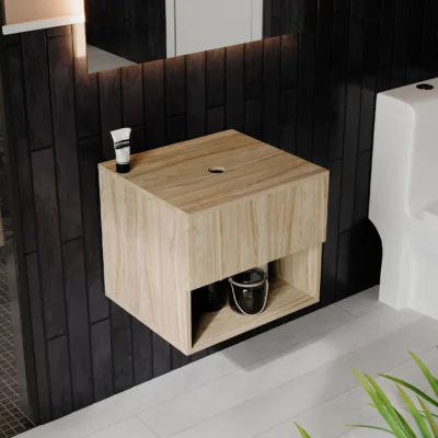 TAPA MESÓN PARA LAVAMANOS VESSEL + MUEBLE RAYO ELEVADO 48X43cm