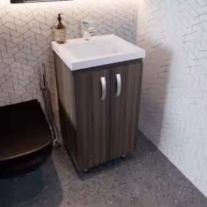 combo lavamanos oslo + mueble básico piso 48x43cm