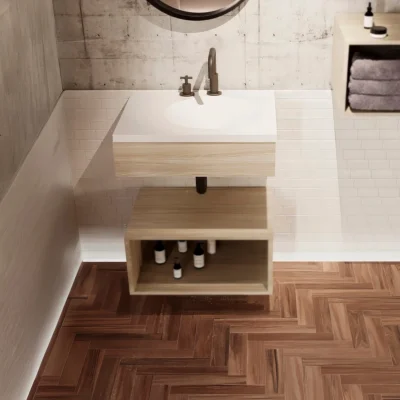 COMBO LAVAMANOS PARMA + MUEBLE GODAI ELEVADO 63x48cm