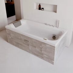 Tina de hidromasaje Americana Basic de 152x75 cm para empotrar de color blanco