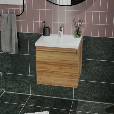 COMBO LAVAMANOS ECO + MUEBLE BÁSICO ELEVADO SIN MANIJA 48X38CM