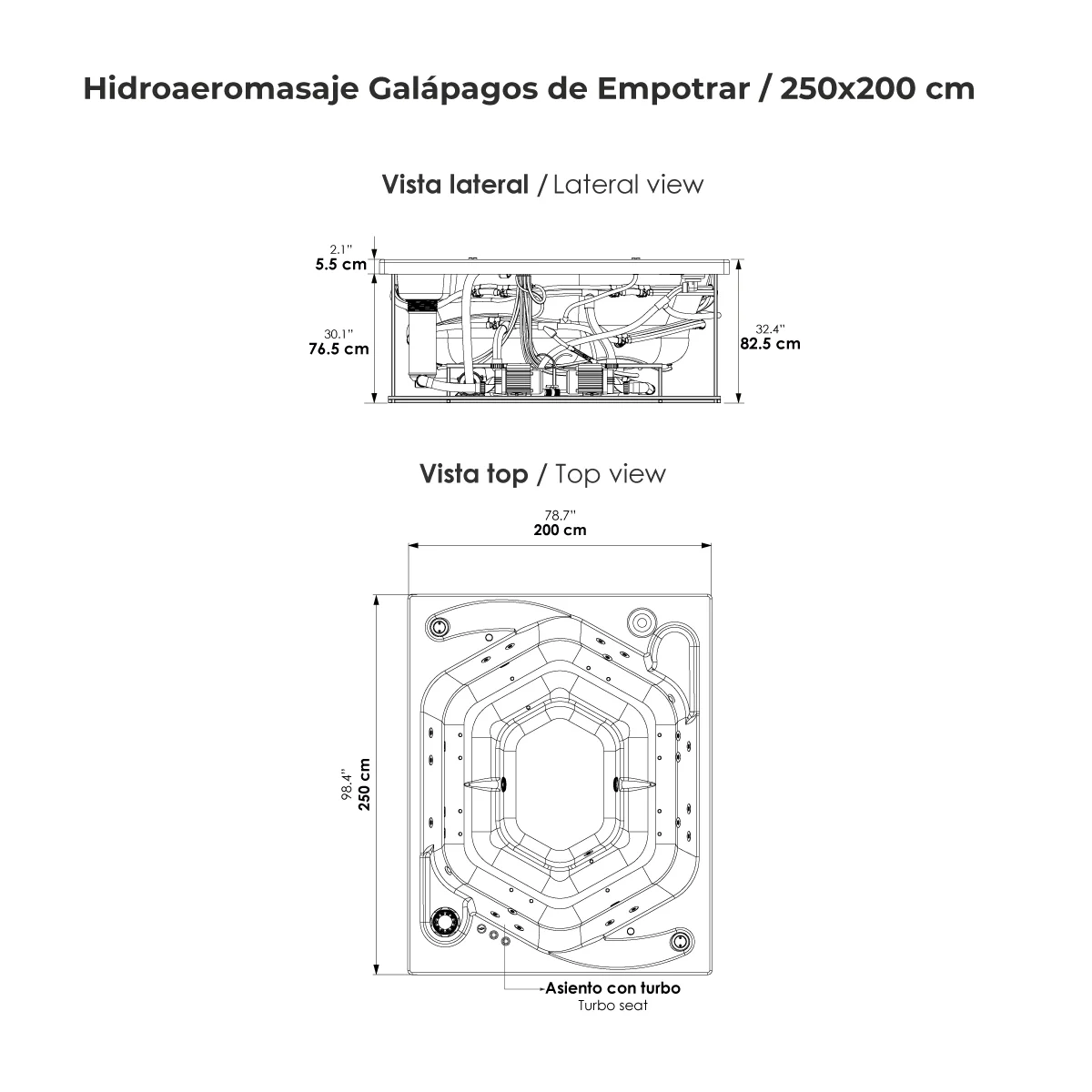 Hidroaeromasaje-Galapagos-de-Empotrar-250x200cm Hidroaeromasaje-Galapagos-de-Empotrar-250x200cm