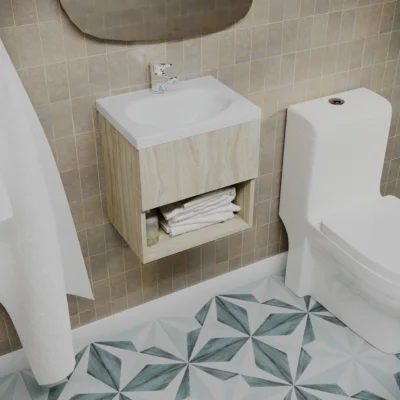 COMBO LAVAMANOS ECO + MUEBLE RAYO ELEVADO 40X30cm