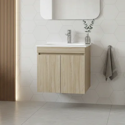 LAVAMANOS QUADRATTO + MUEBLE BÁSICO SIN MANIJAS 48x43cm