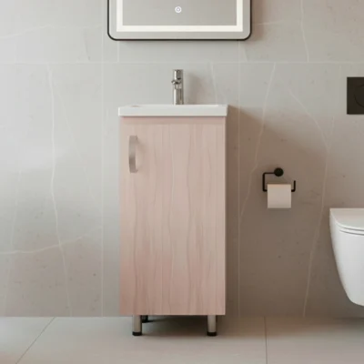 COMBO LAVAMANOS ECO + MUEBLE BÁSICO PISO 40X30cm