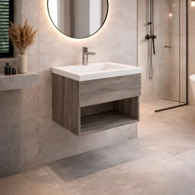 COMBO LAVAMANOS BARI + MUEBLE RAYO ELEVADO 63X48cm