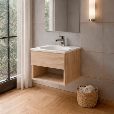 COMBO LAVAMANOS RÍO + MUEBLE RAYO ELEVADO 48X43cm