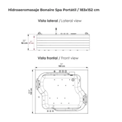 Hidroaeromasaje-Bonaire-Spa-Portátil-183x152-cm