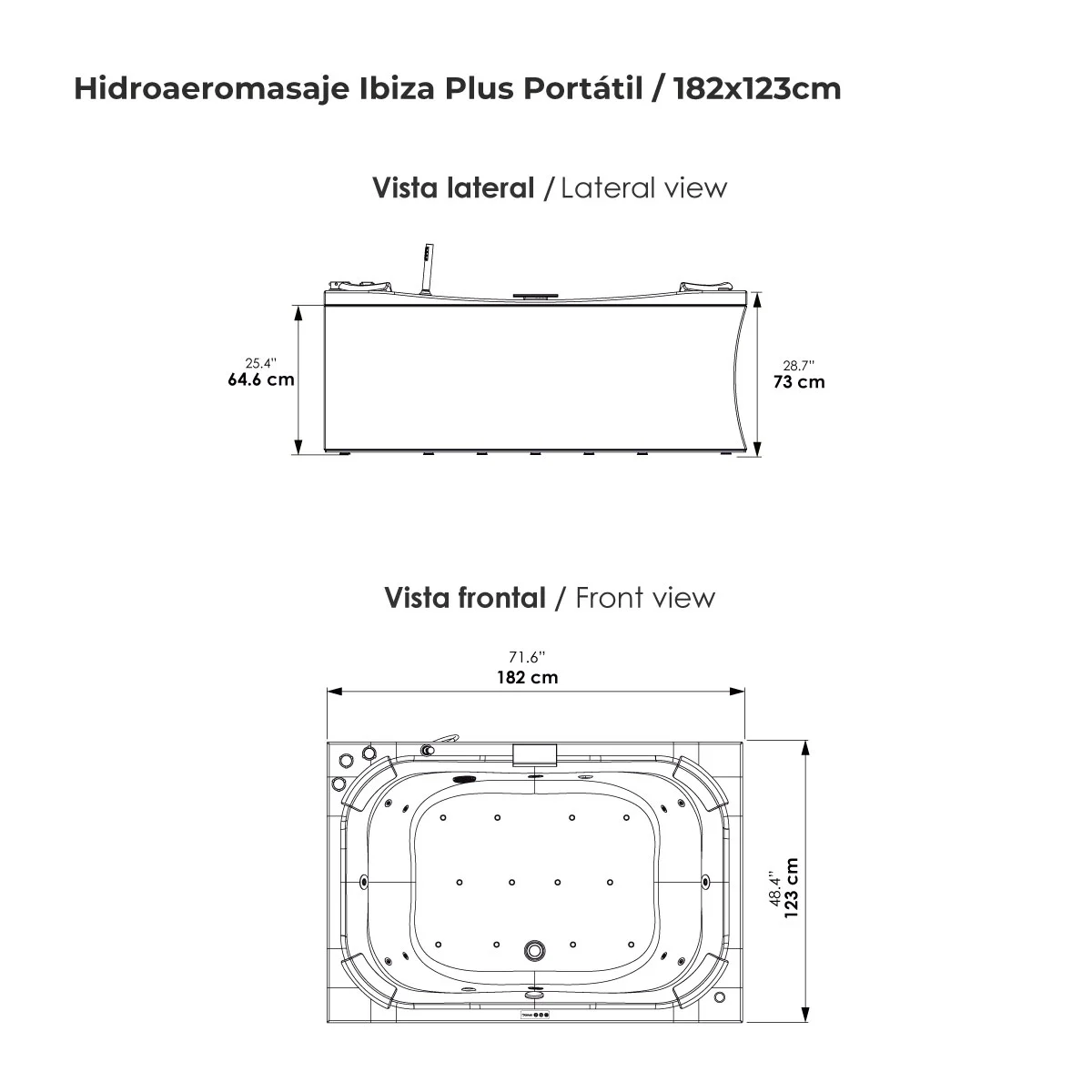 Hidroaeromasaje-Ibiza-Plus-Portátil-182x123cm Hidroaeromasaje-Ibiza-Plus-Portátil-182x123cm