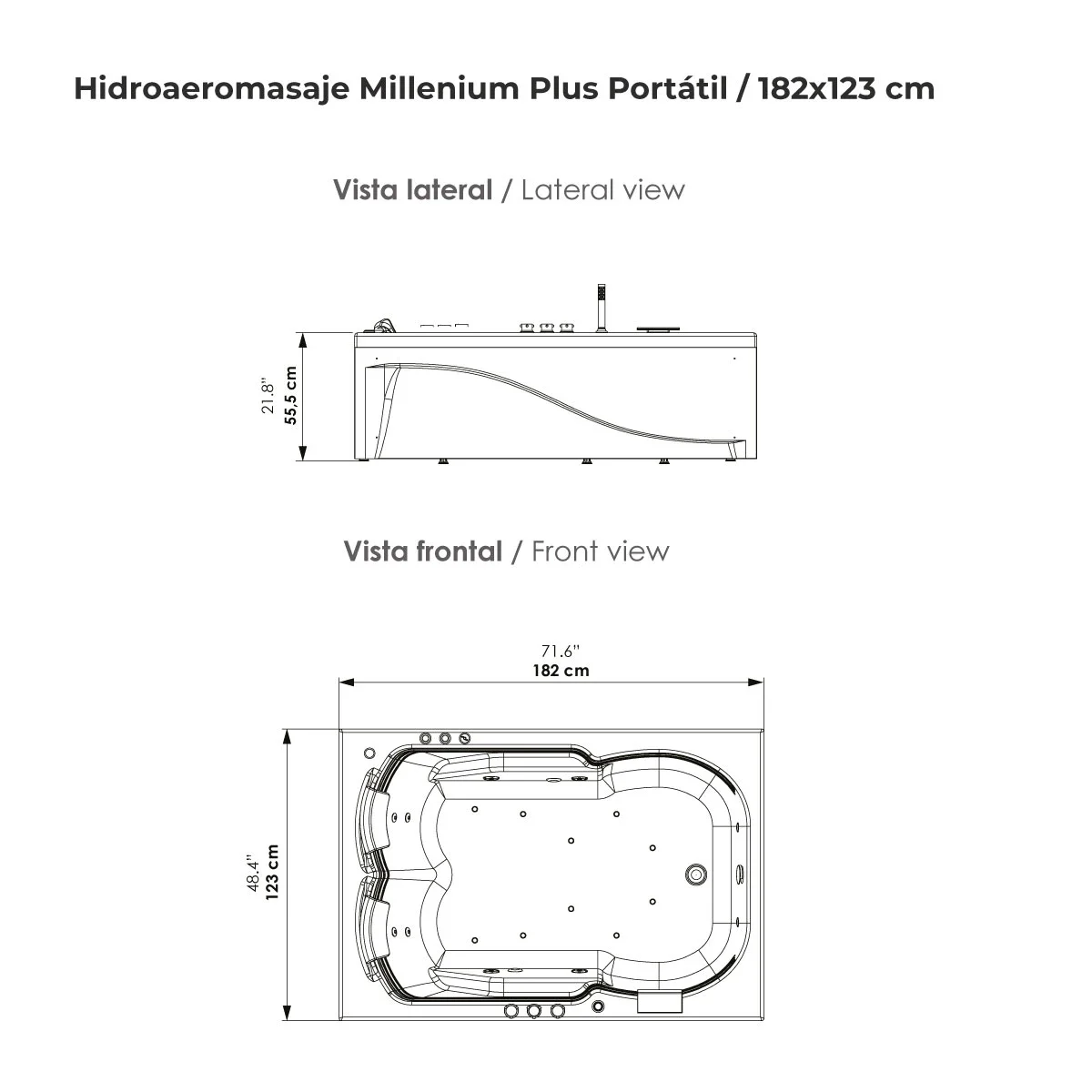 Hidroaeromasaje-Millenium-Plus-Portátil-182x123-cm Hidroaeromasaje-Millenium-Plus-Portátil-182x123-cm