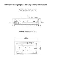 Hidroaeromasaje-Qatar-de-Empotrar-180x100cm-V2