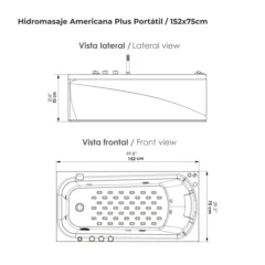 Hidromasaje-Americana-Plus-Portátil-152x75cm